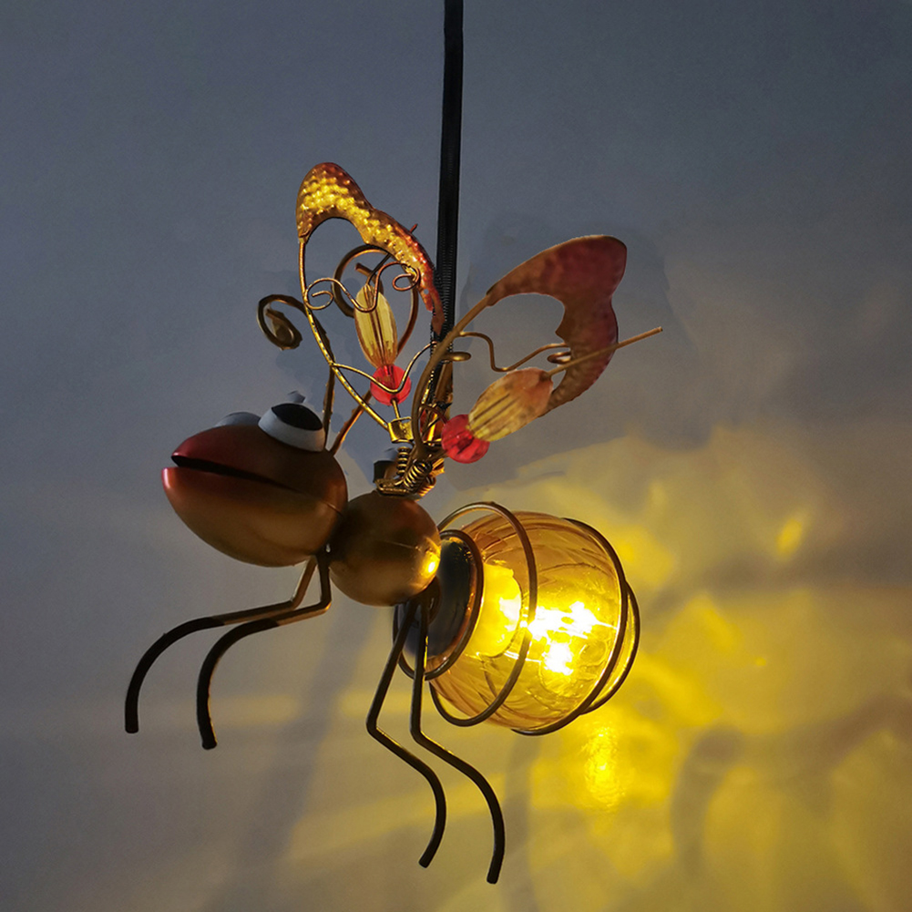 Lighting Bug Decor - Luz colgante de abejas alimentada por