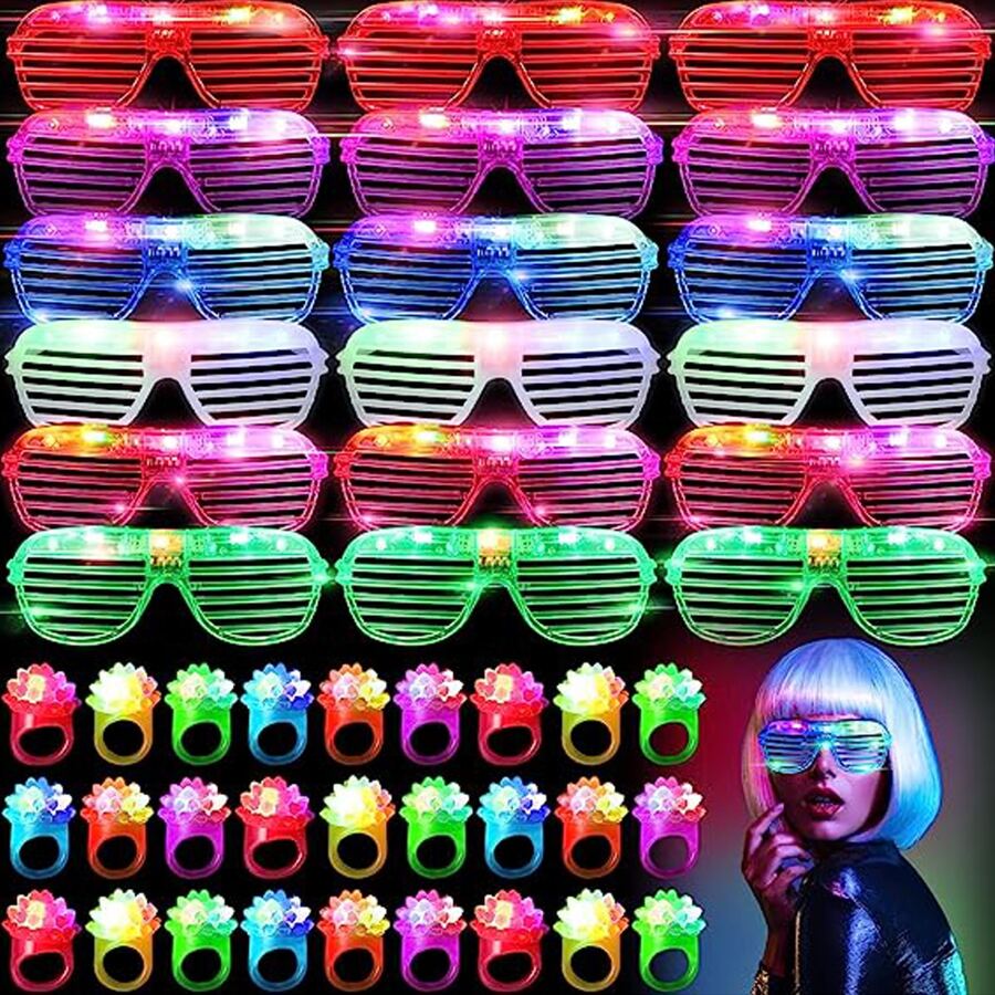Lighting Jockey - 10-50 Uds. Gafas LED iluminadas, 6