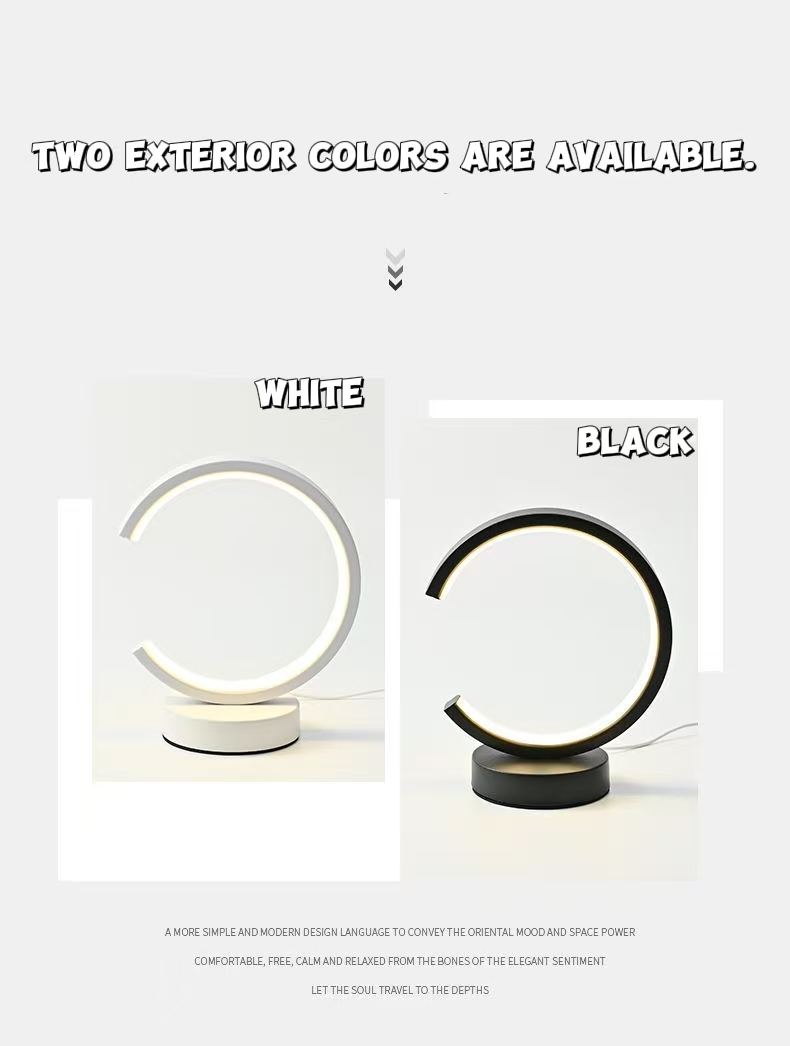 Lighting Decor Living Room - Lámpara LED de mesa con anillo