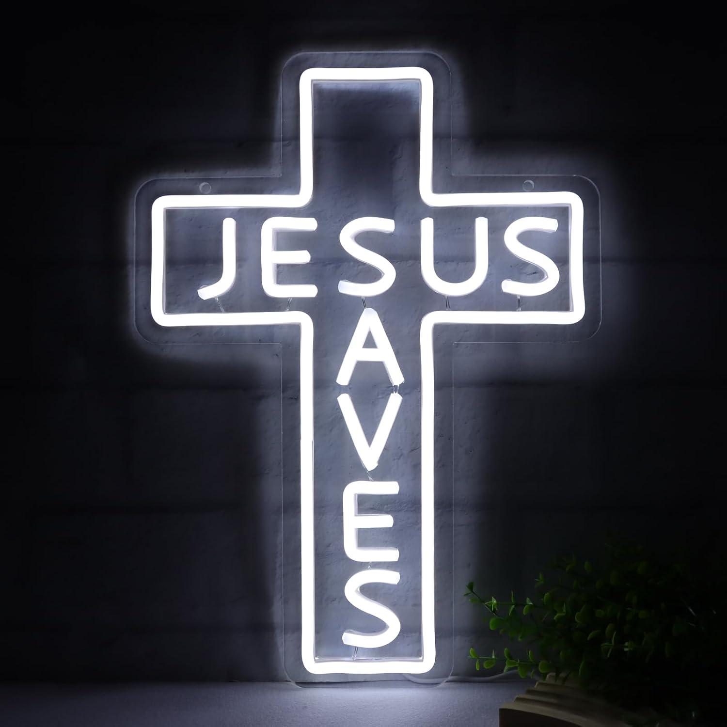 Led Lighting Wall Decor - Letreros de Neón con la Cruz