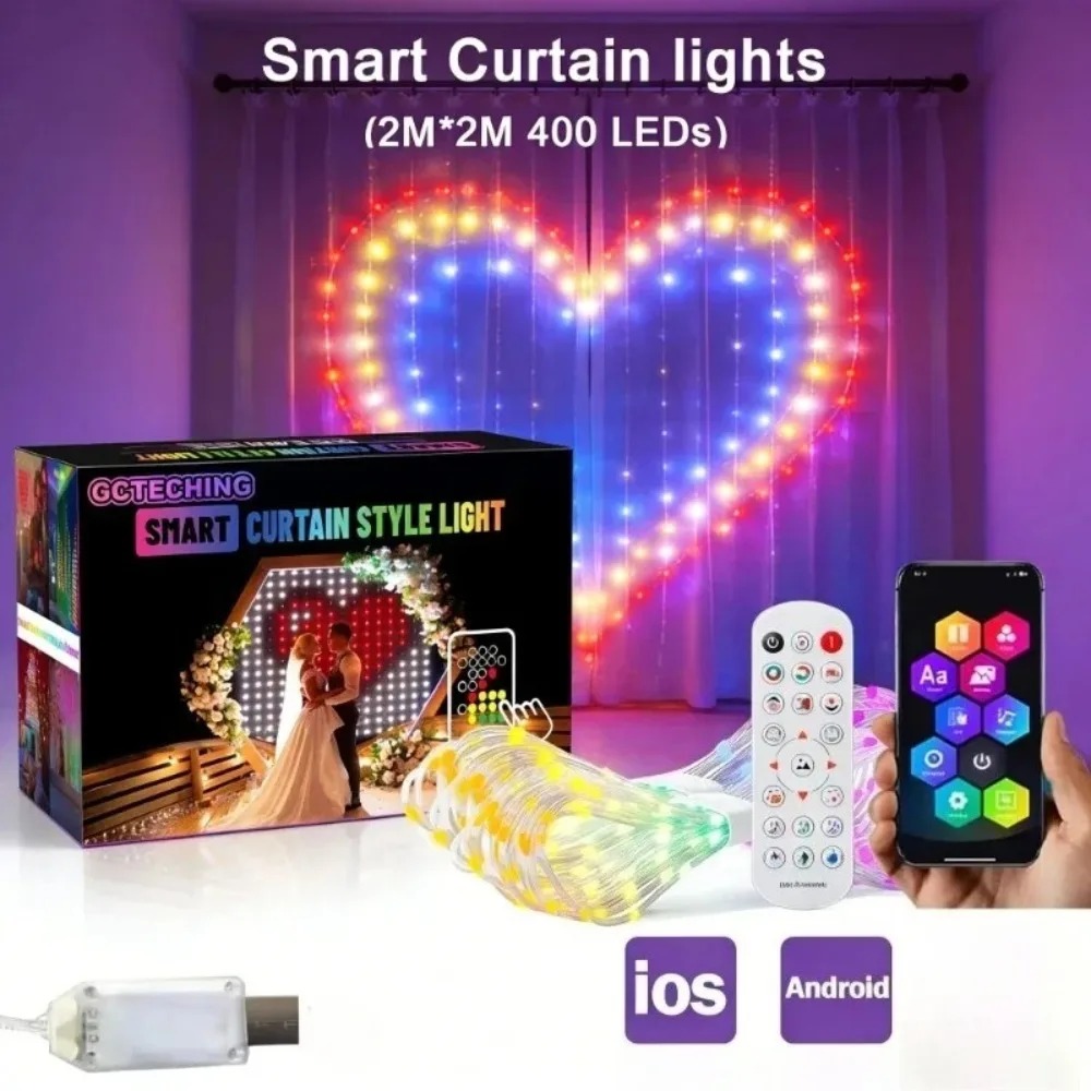 Luces LED de cortina de píxele - Led Lighting Wall Decor reseña y precio