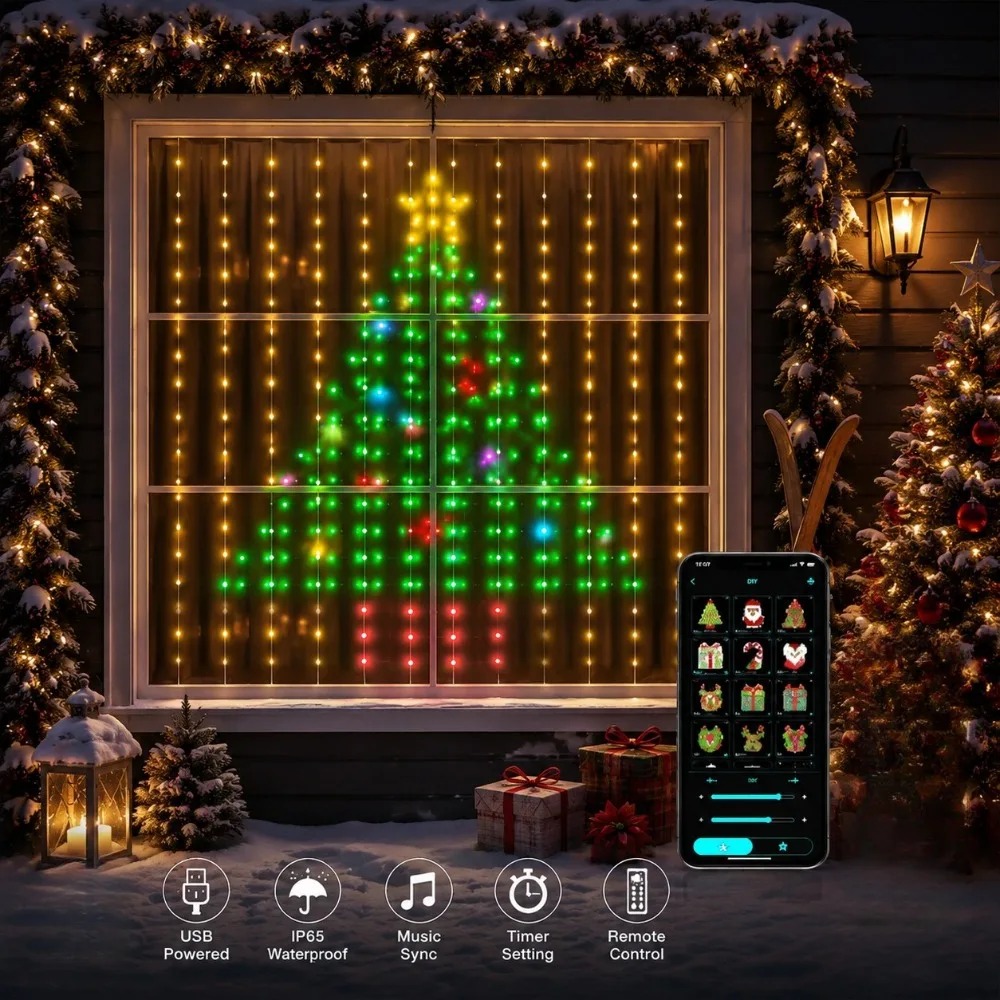 Luces LED de cortina de píxele - Led Lighting Wall Decor reseña y precio