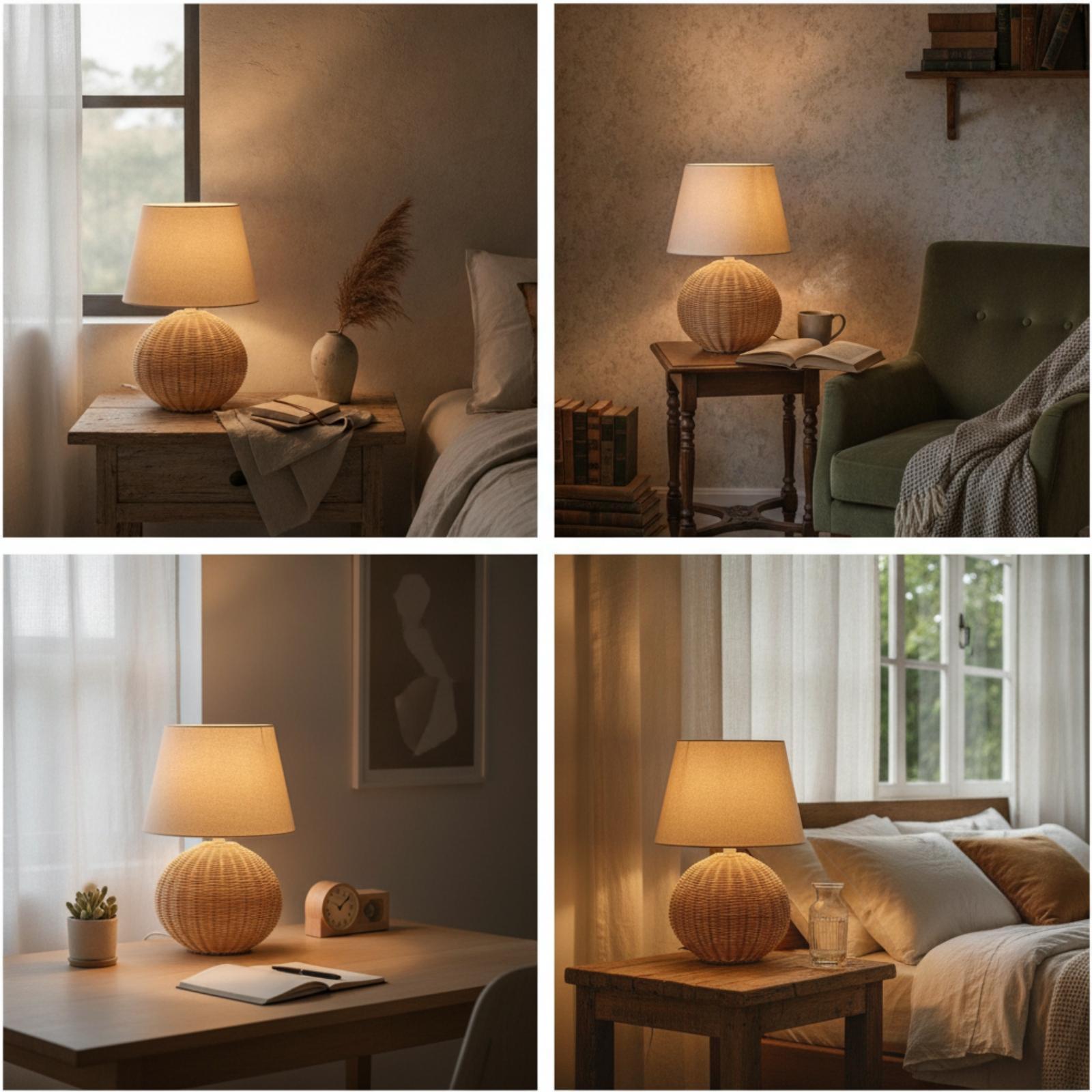 Lámpara de Noche con Base de R - Lighting Decor Living Room reseña y precio