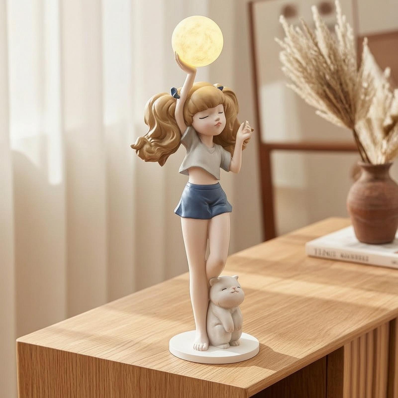 Elegante Lámpara con Figura de - Lighting Decor Living Room reseña y precio