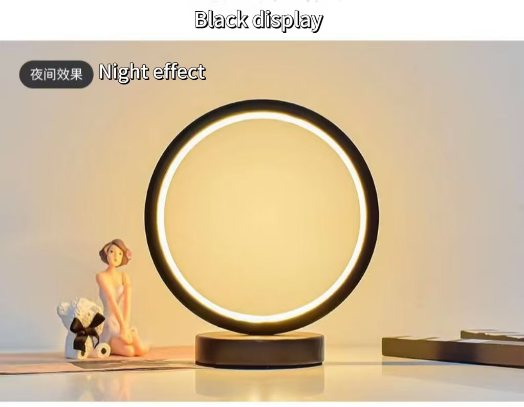 Lámpara LED de mesa con anillo - Lighting Decor Living Room reseña y precio