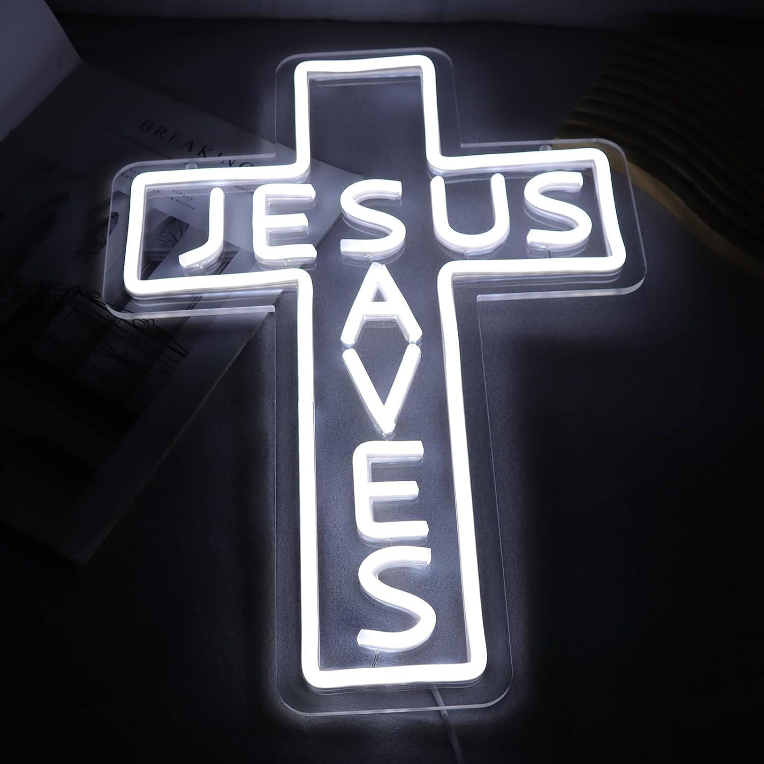 Letreros de Neón con la Cruz d - Led Lighting Wall Decor reseña y precio