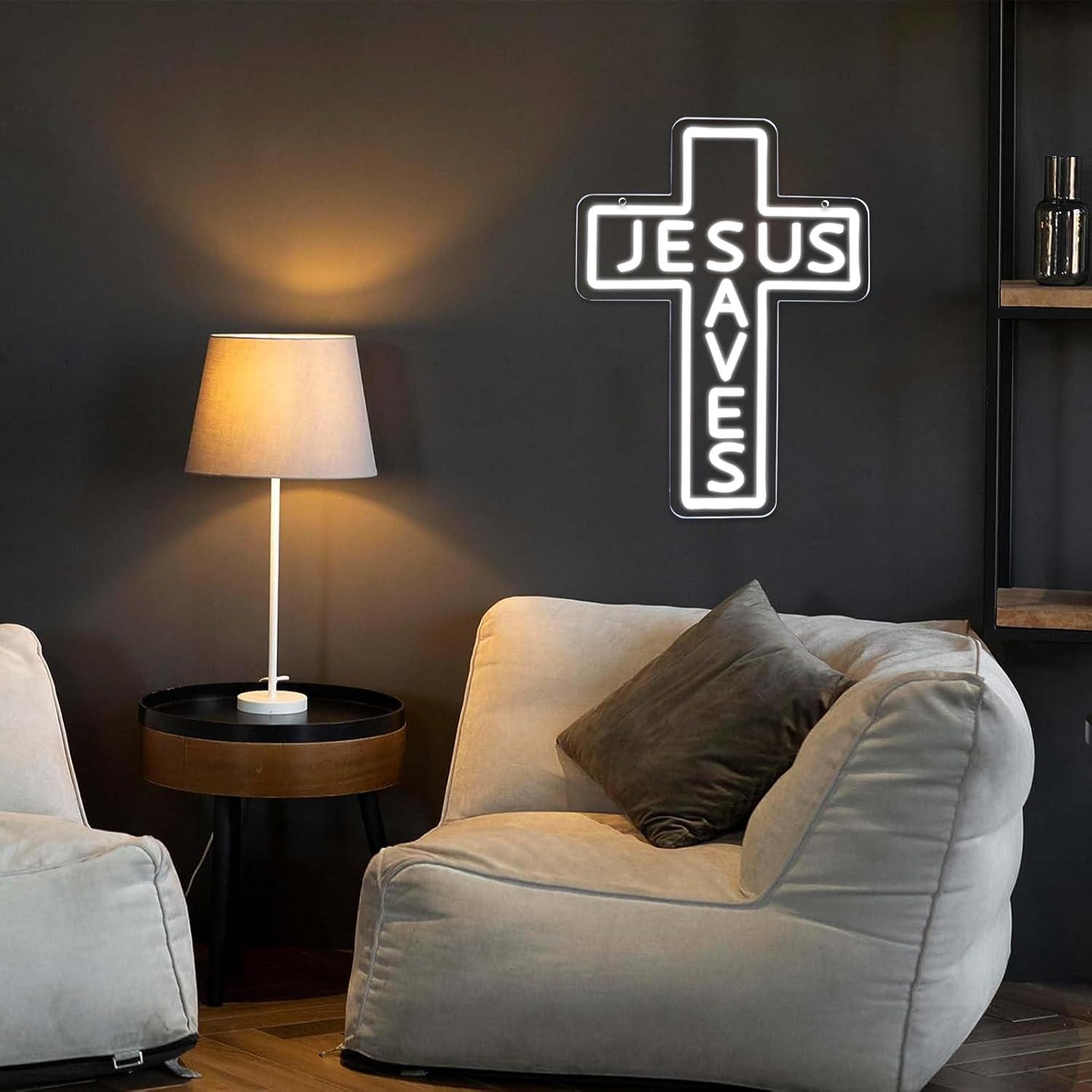 Letreros de Neón con la Cruz d - Led Lighting Wall Decor reseña y precio