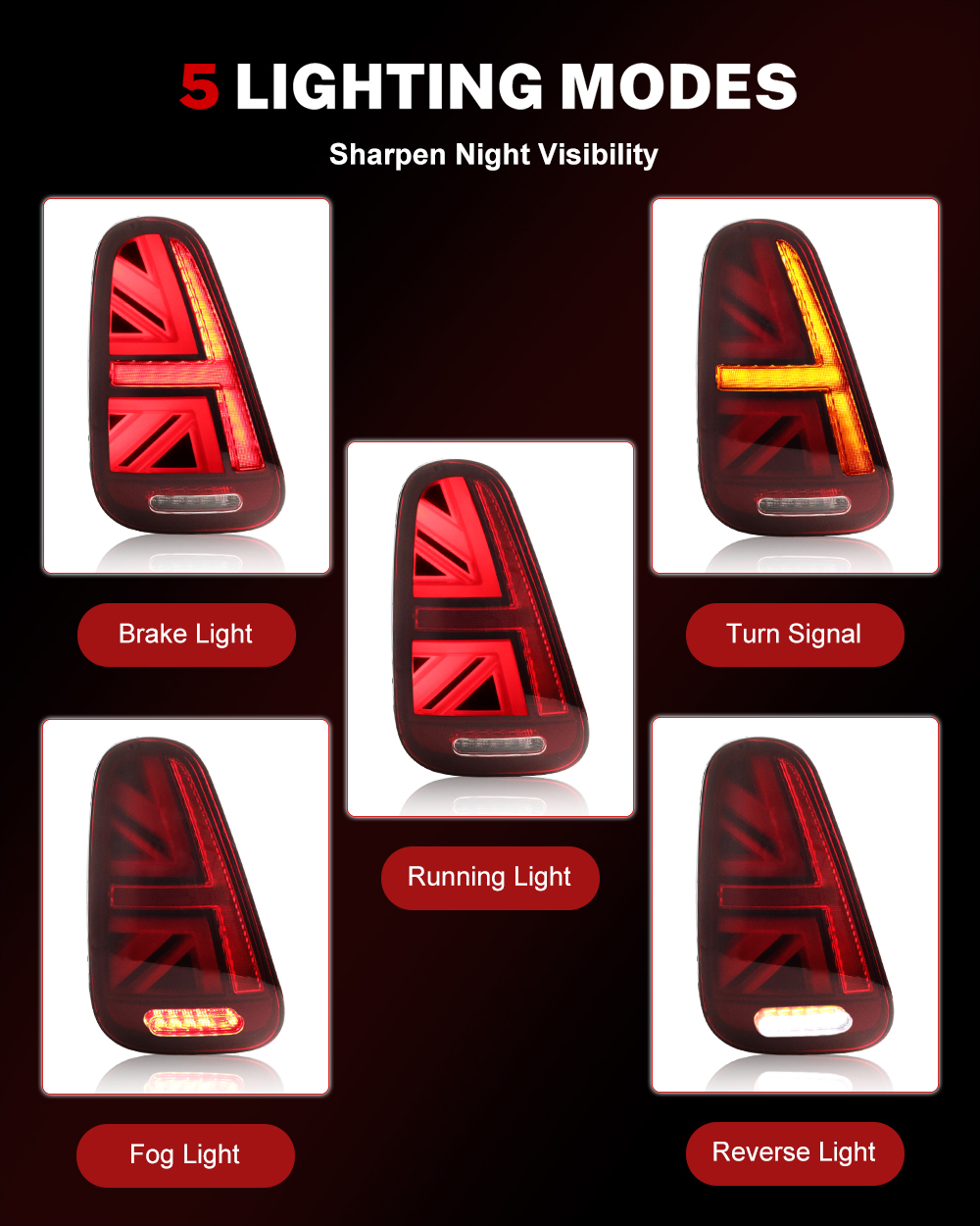 Conjunto de luces traseras iJD - Union Lighting & Decor Reviews reseña y precio